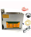 Top Notch Portable Ultrasonic Cleaner Tank Cuts Through Grime On Eyeglasses Sunglasses And Vinyl Albums With Digital Warmth, stainless tank with controls and cleaning items.