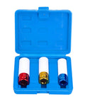 Heavy Duty 3 Piece Thin Wall Lug Nut Socket Set With Deep Wheel Protectors For 17 19 And 21 Mm Impact Removal Jobs On Any Car Or Truck open case