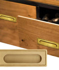 Recessed Brass Cabinet Handle For Kitchen Cabinets Cupboards Wardrobes And Drawers Hidden Flush Mount Pull With Polished Finish