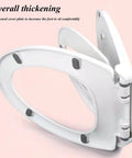 No Drama Thick Polypropylene Toilet Seat With Dead Smooth Slow Close Lid And Quick Release Hinges For Universal Bathroom Fixtures showing thickened cover plate for comfort.