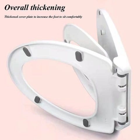 No Drama Thick Polypropylene Toilet Seat With Dead Smooth Slow Close Lid And Quick Release Hinges For Universal Bathroom Fixtures showing thickened cover plate for comfort.