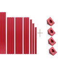 Hella Sturdy 300mm Aluminum Extrusion Frame Kit For Corexy 3D Printers features red anodized aluminum rails and brackets.