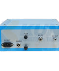Portable Paint Color Test Electrostatic Powder Coating Machine Slick Lab Gear control panel with power, motor, air in/out ports.
