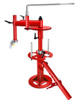Manual Tire Changer With Gear Transmission for 16 to 21 inch tires, red heavy duty hand crank tool for vehicles