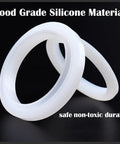 51mm Silicone Steam Ring Replacement for Espresso Machines, durable food-grade silicone ring, Delonghi gasket close-up view