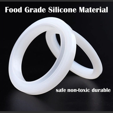 51mm Silicone Steam Ring Replacement for Espresso Machines, durable food-grade silicone ring, Delonghi gasket close-up view