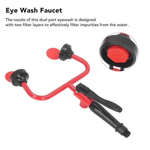 Faucet Mounted Eyewash Station For Lab, Factory And Industrial Sites With Stainless Steel Build, Forged Diverter Valve