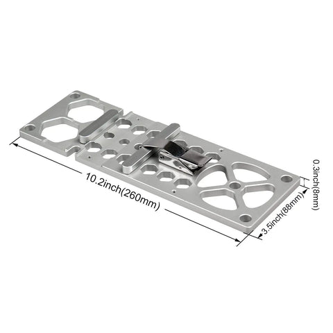 Pro Grade Right Angle Saw Guide Rail Stop For 260mm Track Saws with CNC Machined Aluminum 90 Degree Square and Quick Clamp