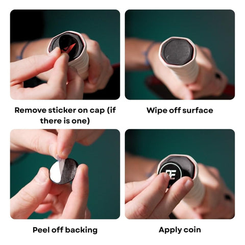 Weighted Paddle Counterbalance Cap Coins For Pickleball, Boost Hand Speed And Net Maneuverability, Stabilize Head-Heavy Feel, Add Stable Power Without Sacrificing Control At The Kitchen Line