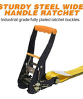 Heavy Duty Car Tie Down Kit With Snap Hooks 10,000 Lb Break Strength 3,333 Lb Working Load with industrial ratchet handle