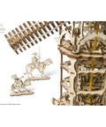 Mechanical Wooden 3D Puzzle Tower Windmill Kit For Adults And Teens, Interactive Gear Driven Construction Set, Creative STEM Build, Hand Crank Windmill Model, Educational Hobby Gift, Durable Wooden Craft, 13.8 x 19.1 in