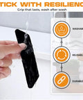 Washing the Eight Pack Double Sided Rug Tape For Hardwood Floors And Tile, demonstrating its washable and reusable features.