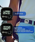 Voice 2S Plus Talking Golf GPS Rangefinder With Clip-On Hat Mount Real-Time Front Center Back Distances on belt in use