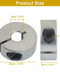 Cool 6MM Split Shaft Collar 4 Pack Aluminum Precision For 6Mm Rods Prevents Wobble On Machines And Robotics Solid Keeps Things Tight During Heavy Runs For Workshops And Diy Builders Seeking Metal Parts With Shine And Durability For Any Job. 6mm aluminum split shaft collar with M4 screw, 20mm x 8mm size shown