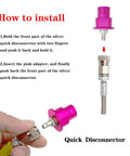 Installation guide for quick connect on 60 Inch High Pressure Stainless Steel CO2 Hose Kit With Quick Connect And Flow Control Ball Valve.