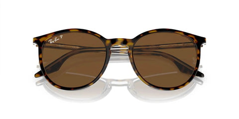 Low Bridge Fit Round Sunglasses In Havana On Transparent Frame With Brown Polarized Lenses 54 mm For High Cheekbones And UV Protection Everyday Cool Street Style