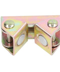 Close-up of Six Piece Magnetic Welding Clamps Set V Type Fixture in stainless steel for ultra secure fixing, showing magnetic components.