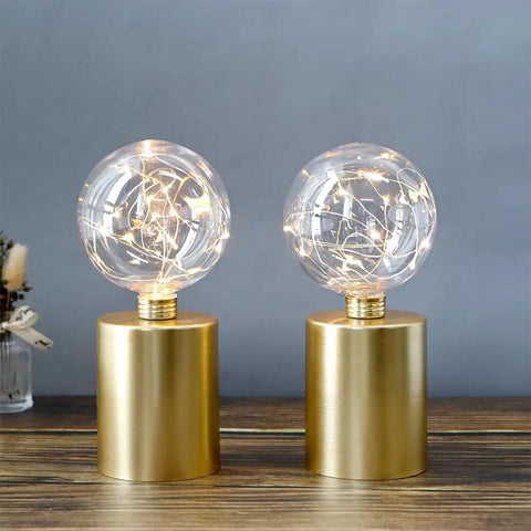 Battery Operated LED Lantern With Metal Cage 8 Inch 10 Inch Round Lamp USB Powered 6 Hour Timer Indoor Outdoor Decor