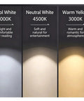 YPDJVLTI Ceiling Fans Lights 46-56Inch LED Fandelier showing different lighting settings: Cool White, Neutral White, and Warm Yellow.