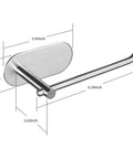 Self Adhesive Toilet Paper Holder For Bathroom And Kitchen Wall Mount Brushed Stainless Steel No Drill Easy Clean Stick On Design With Upward Bend Keeps Roll Secure And Accessible