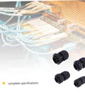 Check Out This Awesome 50 Piece Weather Pack Connectors Kit With Heavy Duty Nylon Glands For Secure Wire Cable Jointing And Rock Solid Seal Perfect Fixing Heads That Boost Tensile Strength To Keep Your Home Wiring Safe Dry And Totally Waterproof Like, black nylon cable glands