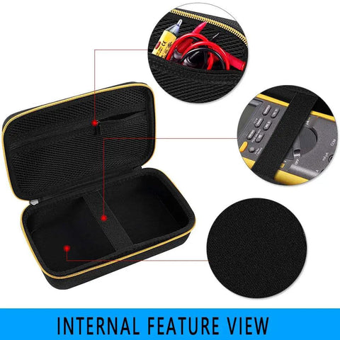 Hard Carrying Case For Fluke Digital Multimeters Like 87V 88V Fifteen B Plus Seventeen B Plus with inner compartments view