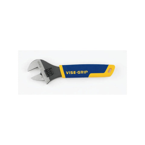 Adjustable Wrench Set With ProTouch Grips And Machined Jaws, Chrome Vanadium Construction, single wrench in blue and yellow handle