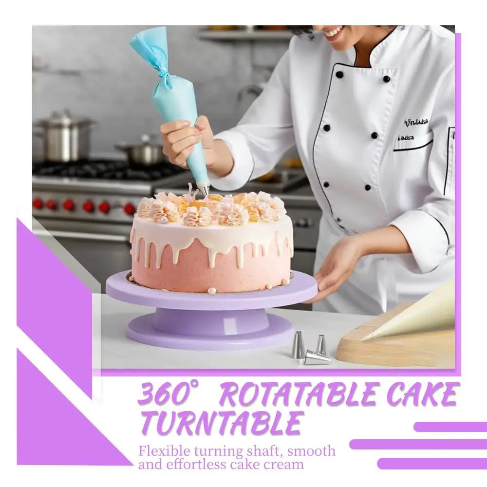 Beginner Cake Decorating Kit: Essential Purple Set ✓