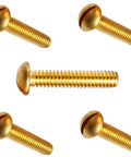 Slotted Round Head Brass Machine Screws Kit 5/16-18 By 1-1/4 Inches Pack Of 250 Fastener Set shown in close-up