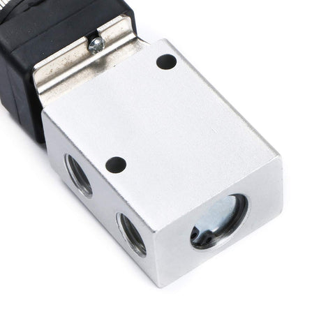Base of Red Latching Mushroom Style Push Button One Quarter Inch NPT Pneumatic Control Valve 3 Way 2 Position Emergency Actuator