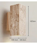 Natural Limestone LED Sconce Wall Lamp, 23cm height, featuring unique stone design for home decor and lighting.