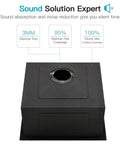 Undermount Kitchen Bar Sink 18 x 16 x 9 Inches Black Stainless Steel Small Bar Prep Sink with sound absorption features