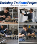Rivet Nut Tool Kit M3 To M10 With 180 Nuts For Quick Metal Repair In The Shop Grab And Go Wrench Or Drill Heads Included For Fast Installations And Tidy Organized Set, workshop use