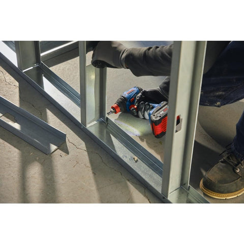 18V Connected Ready Two In One Impact Driver And Socket Wrench Kit in use on a metal frame