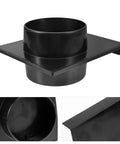 Sleek 100Mm Plastic Blast Gate Valve For Dust Collectors And Vacuums Easy Slide Design angled view showing flange and smooth interior.