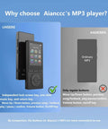 64GB Bluetooth MP3 Player With HiFi Sound For Runners And Fitness Fans, 2.4 Inch Screen, Built In Speaker vs ordinary MP3 comparison