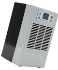 Sleek Semiconductor Water Chiller For Aquarium Tanks 20 Liter Capacity With 70 Watt Cooling Power Compact Electric Cooling Unit US Plug side view design