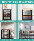 Different sizes of baby gates, including Extra Wide Baby Gate With Extensions, Walk Through Safety Gate for large openings.