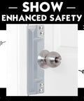 Heavy Duty Iron Latch Guard Plate Covers Tough As Nails Extra Long 11 Inch Steel Strike Plate Security Latch Protector Kit on door handle
