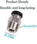 20Pcs PTFE Tube Connectors For 4mm Bowden Tubing Push To Connect Quick Fittings For 1.75mm 3D Printer Filament Pneumatic Couplers Tool Free Install Durable Adapters