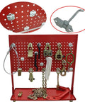 Beefy Car Frame Repair Tool With Ten Ton Hydraulic Frame Straightener And Auto Body Puller displayed on tool board