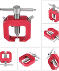 Mini Gear Puller For RC Cars Red Aluminum Pinion Bearing Removal Tool Pro Grade Gear Puller For RC Motors Drift Wheels Upgrades And Hobby Fans Compact All Metal Tool For Easy Pinion Gear Extraction