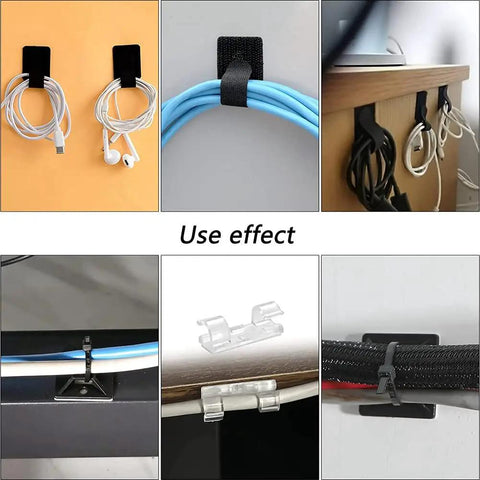Ultimate 173 Piece Cable Management Kit With Heavy Duty Adhesive Wall Clips And Secure Cord Ties to Ditch the Messy Wire Spaghetti.