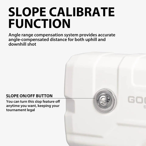 Vpro Golf Rangefinder With Pinsensor And Flag Lock, 900 Yards Slope Laser, close-up of slope calibrate function button