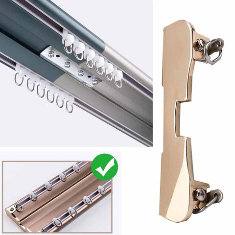 Rock Solid Heavy Duty Double Rail Sliding Barn Door Hardware Kit featuring aluminum track and gliding wheels for easy installation.