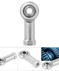 Close-up of a steel rod end from the 10 Pack Female Rod End Bearings Set with M4 right hand threads, ideal for RC cars and robotics use.