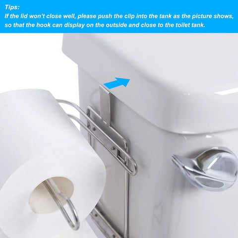 Over The Tank Toilet Paper Holder Stainless Steel Chrome Finish Easy Install No Fuss Rustproof Bathroom Tissue Storage Rack