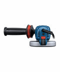 Heavy Duty 4 Inch Angle Grinder With Slick Paddle Switch And Lockdown Ergonomic Handle for precision metal cutting and grinding.