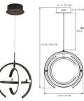 Matte Black Pendant Light Fixture For Kitchen Island LED Chandelier Dimmable Adjustable Metal Ceiling Hanging Lamp