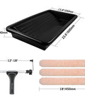 18 Inch Paint Roller Kit With Adjustable Frame 12 To 18 Inches, Three 18 Inch Microfiber Roller Covers And 18 Inch Paint Tray